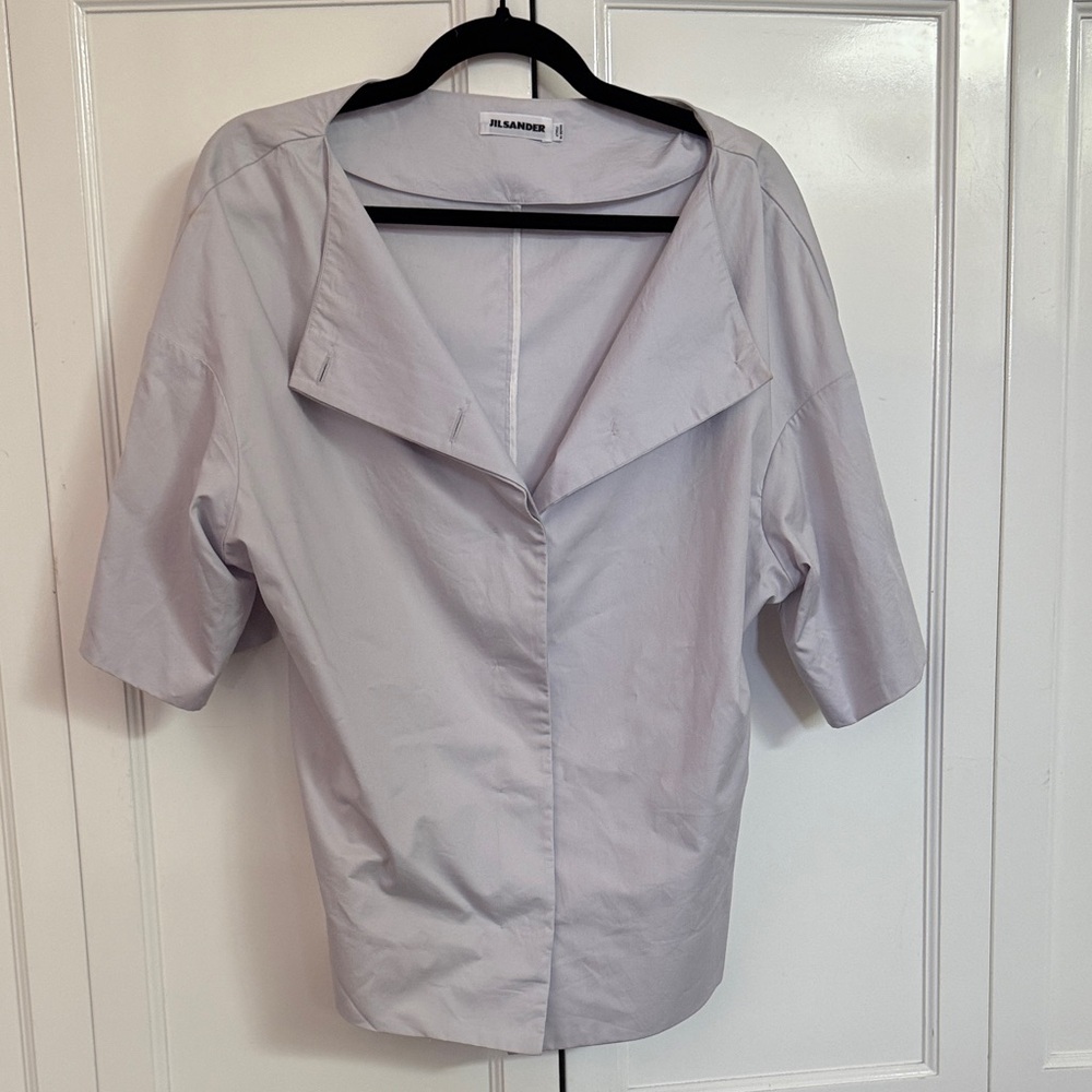 Jil Sander Pale Lavender cotton short sleeved Women’s jacket. Sz. 34. $40